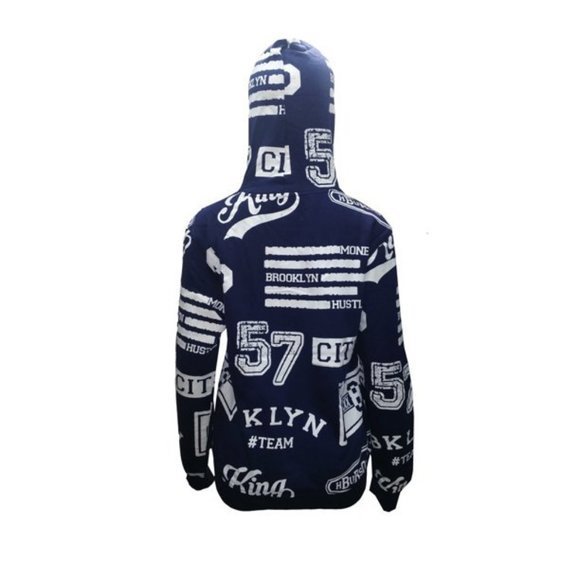 Women's Juniors Rue 21 Brooklyn Drawstring Hoodie Sweater - Picture 3 of 3